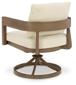Serene Bay Outdoor Swivel Dining Chair with Cushion (Set of 2) - 46 Furniture and Mattress Gallery