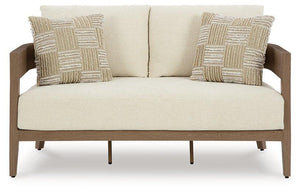 Serene Bay Outdoor Loveseat with Cushion - 46 Furniture and Mattress Gallery