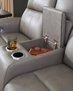 5Z-Comfort Power Reclining Loveseat with Console - 46 Furniture and Mattress Gallery