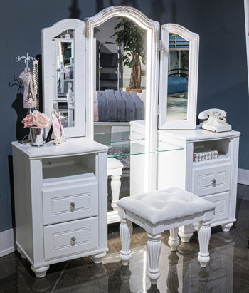 Kozlani Vanity with Mirror - 46 Furniture and Mattress Gallery