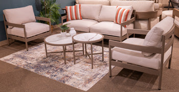 Bluff Trail Outdoor Love/Chairs/Tables Set (Set of 5) - 46 Furniture and Mattress Gallery