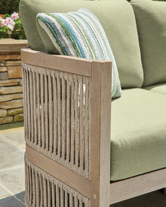 Serena Shores Outdoor Sofa with Cushion - 46 Furniture and Mattress Gallery