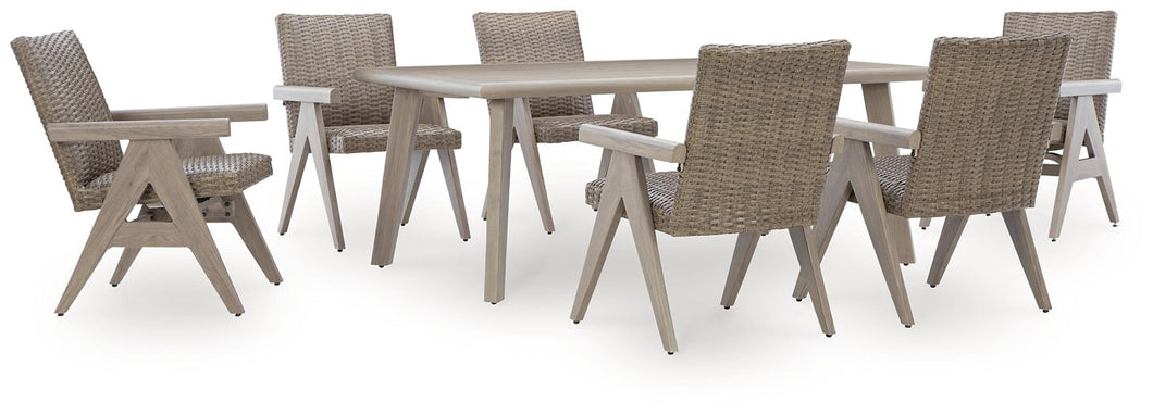 Cliff Trails Outdoor Dining Package - 46 Furniture and Mattress Gallery