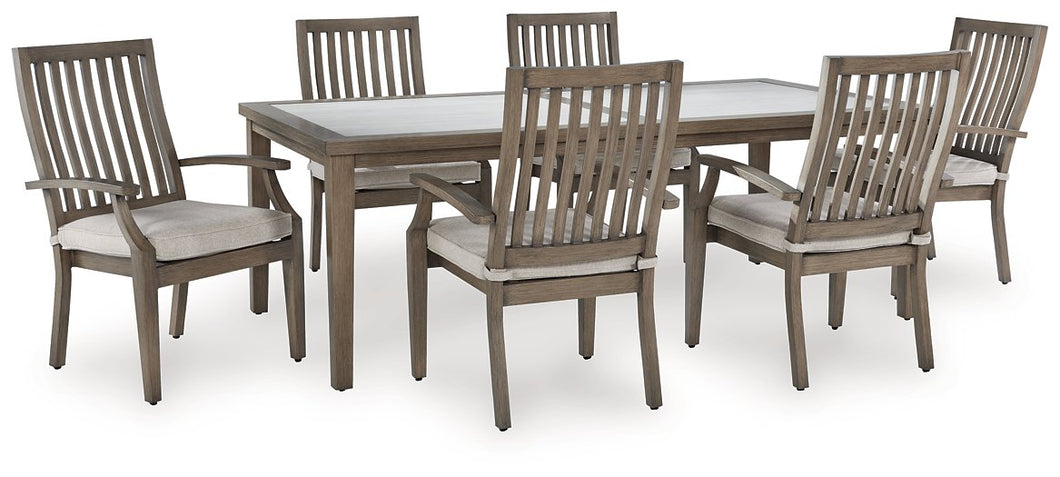 Rainier Ranch Outdoor Dining Package - 46 Furniture and Mattress Gallery