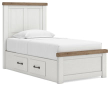 Load image into Gallery viewer, Ashley Savonport Twin Panel Bed with Storage
